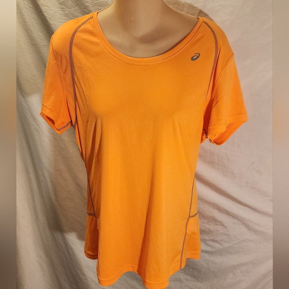 ASICS Woman's athletic top ORANGE XL Shortsleave.